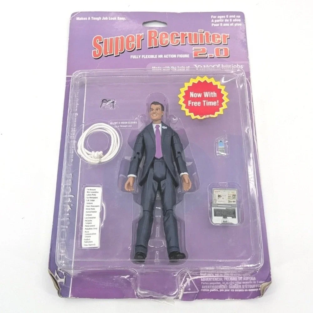 Yahoo! Hotjobs Super Recruiter 2.0 Limited Edition Action Figure HR 2007 NEW‎